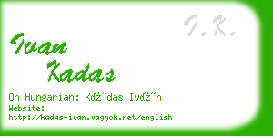 ivan kadas business card